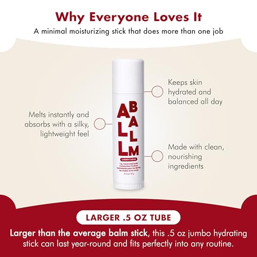 Zizia Cherry Giant Multi All Balm Stick ? Moisturizing and Hydrating Stick for Lips, Hands & Body ? with Shea Butter, Jojoba Oil, Aloe Vera, Calendula Beauty Moisturizer - Travel Essentials - 0.5 oz