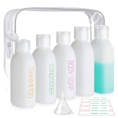 Travel Size Bottles 3.4oz TSA Approved 5 Pack