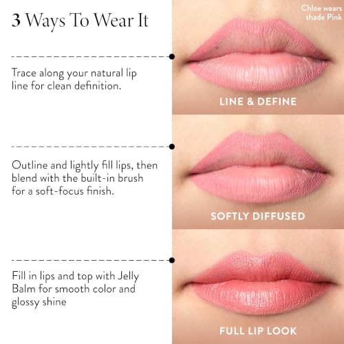 Laura Geller Rose Featherproof Longwear Lip Liner - Smudge-Proof & Defines Lips