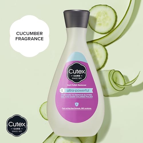 Cutex Gel Nail Polish Remover Ultra-Powerful 6.7 Fl Oz - Removes Glitter & Dark Colors