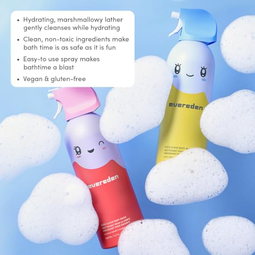 Evereden Kids Cloud Body Wash (6.7 fl. oz., Juicy Citrus) : Creamy Nourishing Cloud-Like Texture and Multi-Vitamin Body Lotion, Gentle & Non-Toxic Moisturizing Kids Lotion