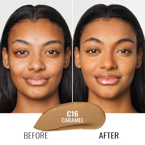 Oulac Foundation Makeup Medium to High Coverage Caramel 16