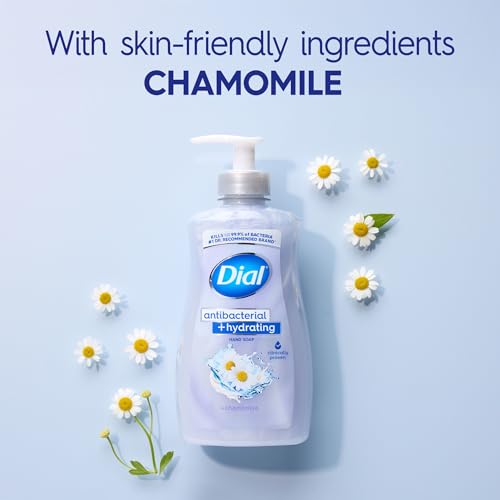 Dial Antibacterial Plus Hydrating Chamomile Liquid Hand Soap, 11oz (Pack of 4)
