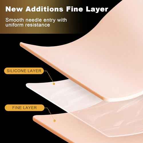 3MM Fake Skin and Transfer Paper Kit - Jconly 28pcs Tattoo Skin and Transfer Paper Kit Includes 8pcs Best Silicone Thick Skin Double Sided, 20Pcs Stencil Paper Tattoo Supplies Tattoo Kit