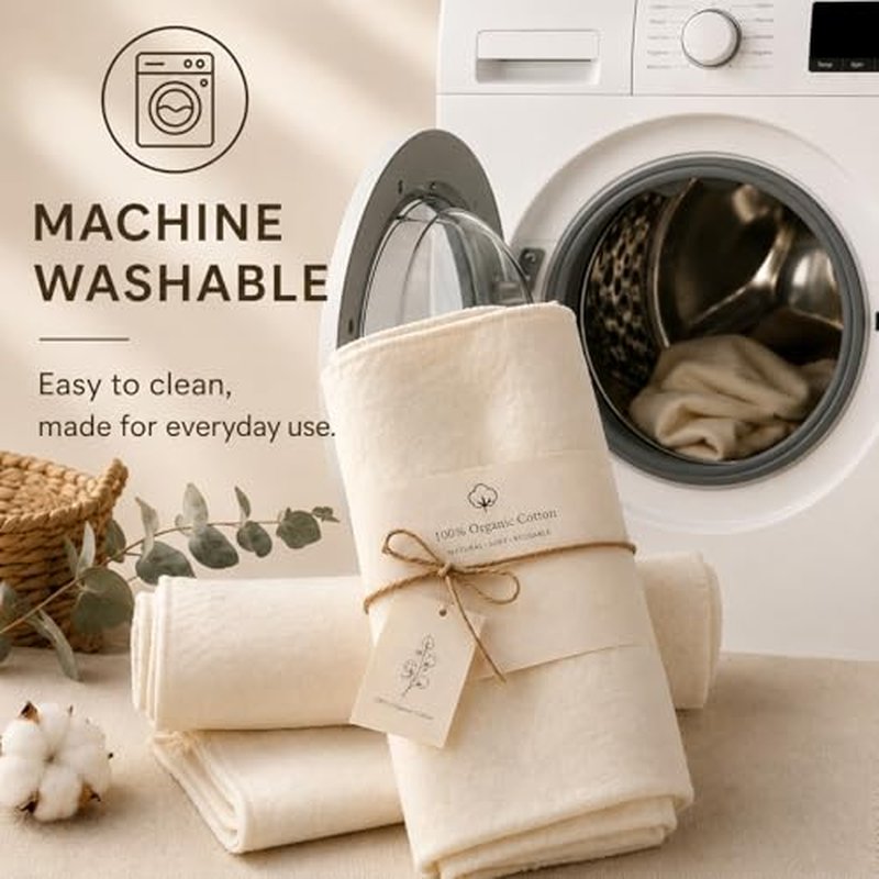 Organic Cotton Flannel for Castor Oil Packs (2 Pcs)