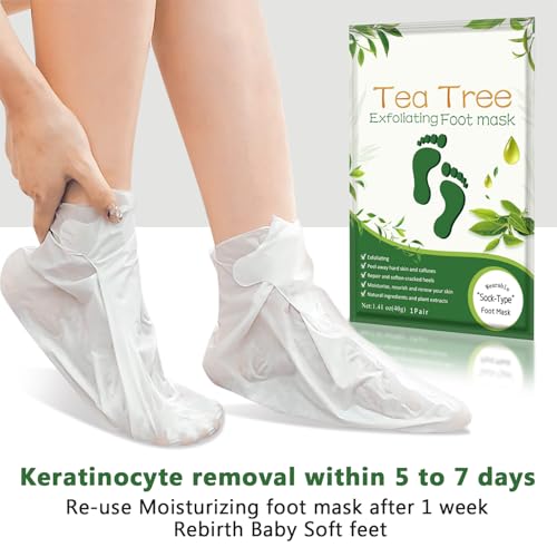 Liefiet Foot Peeling Mask Socks 5-Pack Tea Tree
