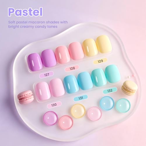 Beetles Pastel Gel Nail Polish Set - D Creme | Macaron Vibe 6 Colors