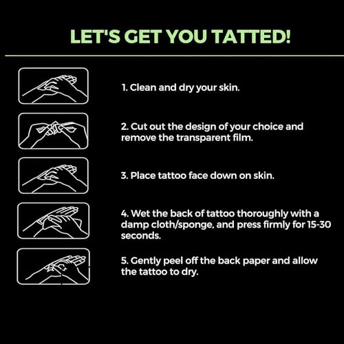 White Trash Temporary Tattoos for Adults ? Funny Fake Tattoos for Halloween & Costume Parties ? Hillbilly, Trashy Party Attire ? Easy to Apply, Waterproof & Long-Lasting (9 Sheets)