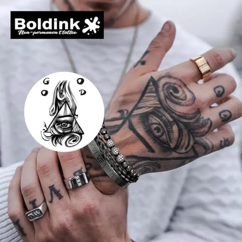 Temporary Tattoos, semi permanent tattoos, 15-day long lasting tattoo sticker, waterproof and anti-reflective, unique design(Eye Of Providence)