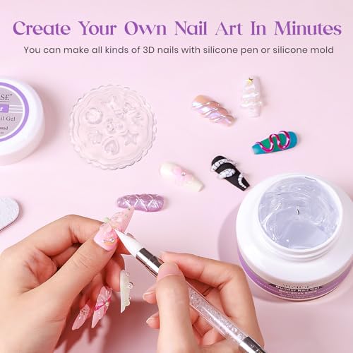MIZHSE 3D Solid Builder Gel 60g | Sculpting Nail Extension Kit
