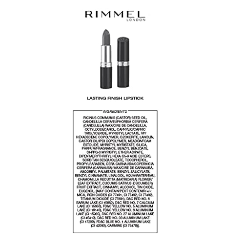 Rimmel Lasting Finish Lipstick - Up to 8 Hours of Intense Lip Color with Color Protect Technology and Exclusive Black Diamond Complex - 014, .14oz (Pack of 2)