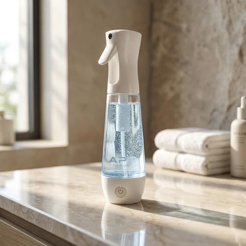 Hydrogen Nano Mist Spray Bottle for Face & Hair ? Portable Facial Mister for Continuous Fine Mist Hydration & Antioxidant Skin Care