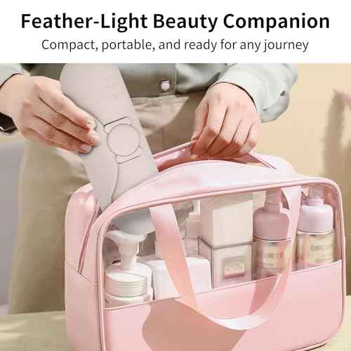 Silicone Makeup Brush Holder with Cleaning Pad - Travel Brush Organizer Case, Magnetic Closure Waterproof Cosmetic Bag for Easy Storage & On-the-Go Cleaning (9.05 Inch)