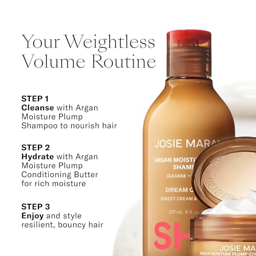Josie Maran Dream Cream Love is in the Hair Kit: Argan Moisture Plump Shampoo & Conditioner