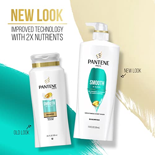 Pantene Pro-V Smooth and Sleek Shampoo 17.6 fl oz Pump Bottle