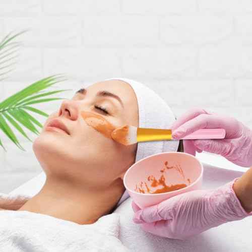 2 Pcs Silicone Face Mask Brush Silicone Mask Applicator Soft Silicone Facial Mud Mask Brushes Face Mask Beauty Tools Hairless Applicator Tool for Body Lotion Butter Clay Mask DIY Mask (Blue + Pink)