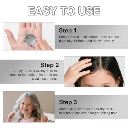 Temporary Gray Hair Color Wax for Easy DIY Styling