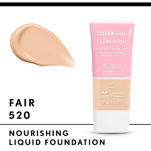 COVERGIRL Clean Fresh Skin Milk Foundation, Fair, 1 Fl Oz (Pack of 1) (packaging may vary)