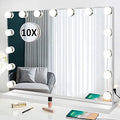 Depuley Vanity Mirror with Lights, 23In Hollywood Large Lighted Makeup Mirror with Smart Touch Control Screen & USB-Powered 15 Dimmable LED Lights for Dressing Room, Bedroom, Tabletop, White