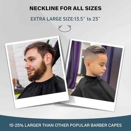 64" x 56" Waterproof Barber Cape for Men ? Adjustable Neck Salon Cape ? Professional Haircut Supplies