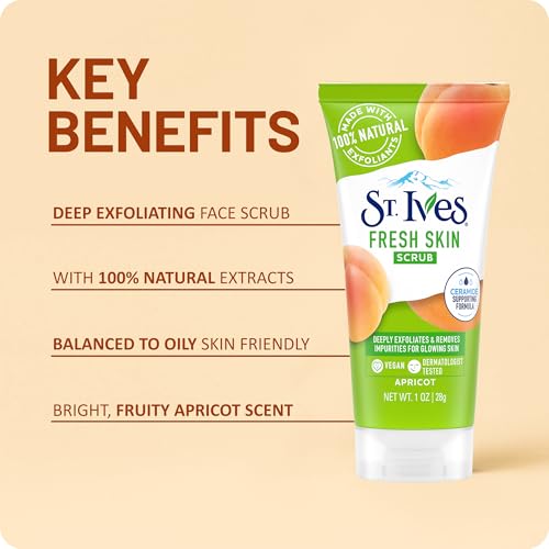 St. Ives Apricot Scrub Exfoliant Travel Size, 1 Oz Tube