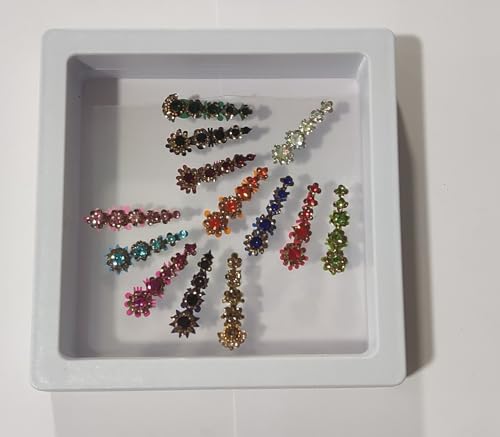 12 Crystal Bindis Set - Bridal Forehead Jewels