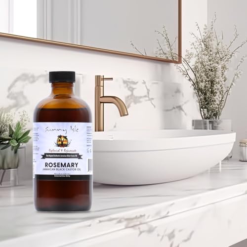 Sunny Isle Rosemary Jamaican Black Castor Oil 8oz - Hair Growth & Scalp Treatment