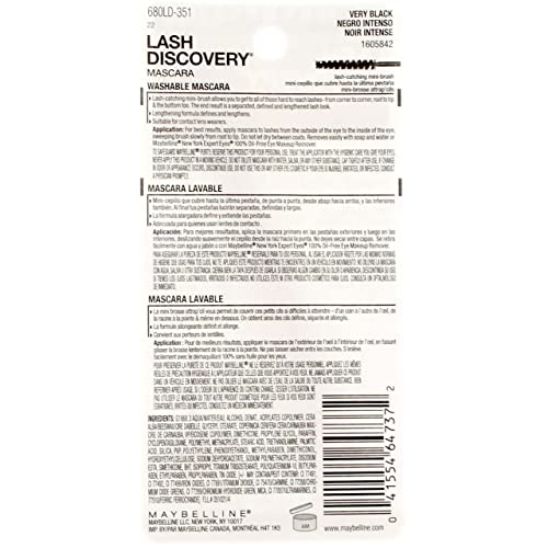 Maybelline Lash Discovery Washable Mascara Very Black