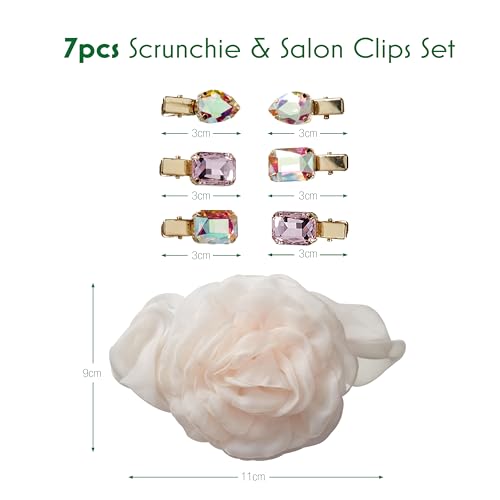 Wicked Glinda Scrunchie & Hair Clip set - hair clips - hair accessories - hair accessories for girls - gifts for her - Scunci by Conair - 7PK