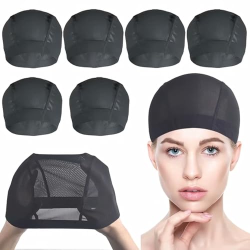 Smilco Mesh Wig Caps 6 Pack Stretchable Nylon Dome