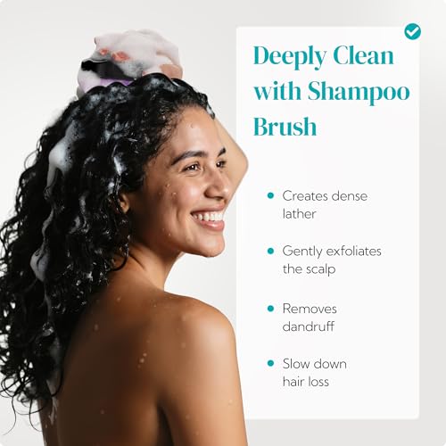 HEETA Hair Scalp Massager Brush 2 Pack, Soft Silicone
