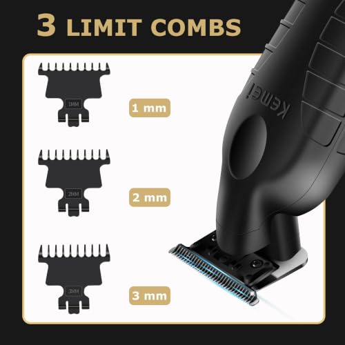 KEMEI PG2299 Cordless Hair Clippers for Men, Professional Zero Gapped Trimmer