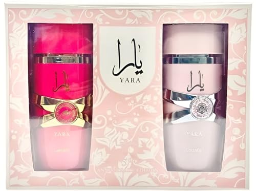 Lattafa Yara 2-Piece Perfume Gift Set (3.4 Fl Oz Each)