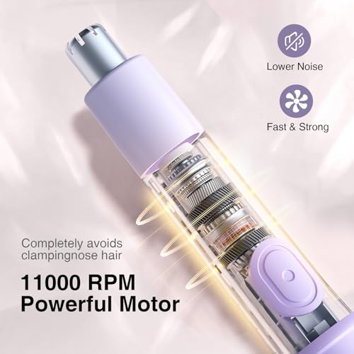 TOUCHBeauty Upgraded Nose Hair Trimmer for Women£¬All-in-1 Facial Hair Trimmer with 11,000 RPM Powerful Motor, Rechargeable, IPX7 Waterproof, for Face Ear Nose and Eyebrow