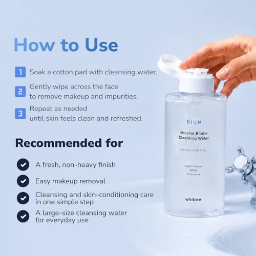 Micellar Cleansing Water for Sensitive Skin | Alcohol-Free Makeup Remover