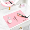 Silicone Makeup Mat 15.7" x 11.8", Heat Resistant to 464°F, Pink