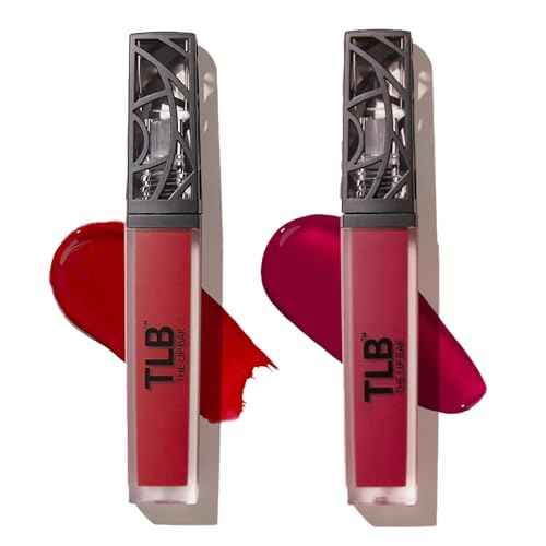 The Lip Bar - Nonstop Liquid Matte Lipstick Mini 2-Pack, Bawse Lady (Blue Red) + Rich Auntie (Deep Berry) - High Pigment - One Swipe - Long Lasting - Jojoba Oil & Vitamin E - Vegan - .05 fl oz each