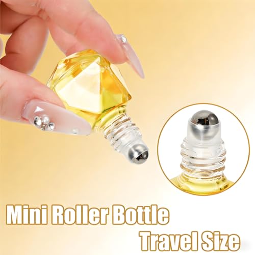 36 Pack Essential Oil Roller Bottles 8ml Glass