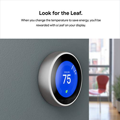 Google Nest Learning Thermostat - Programmable Smart Thermostat for Home - 3rd Generation Nest Thermostat - Works with Alexa - Copper