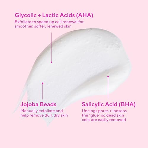 Murad AHA/BHA Exfoliating Cleanser - Triple-Action Cleansing Exfoliator with Salicylic, Lactic, & Glycolic Acids - Creamy Face Wash Removes Dull, Dry Skin for Smoother, Softer Skin