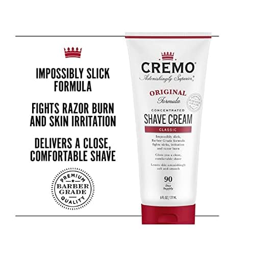 Cremo Barber Grade Original Shave Cream Bundle with Astonishingly Superior Ultra-Slick Formula, 6 Fl Oz (2 Pack)