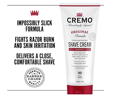 Cremo Barber Grade Original & French Lavender Shave Creams, 6 Fl Oz (2 Packs Each)