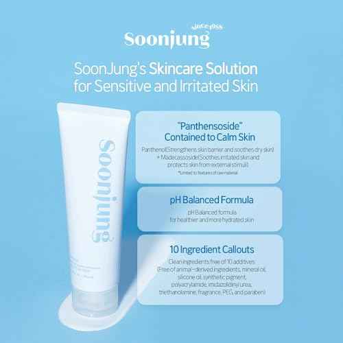 ETUDE SoonJung 10 Free Moist Emulsion, Face Moisturizer, Non-Sticky Lotion for Sensitive Skin, pH Balanced Formula, Panthenol, Madecassoside, Korean Skin Care, Beauty (4.39 Fl Oz)