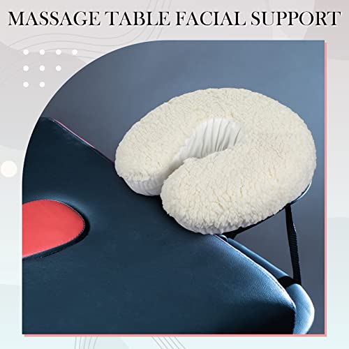 Soft Fleece Massage Table Headrest Covers - 2 Pack Face Cradle Pad, 14.6" x 13"