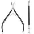 Ejiubas Professional Cuticle Trimmer & Pusher Set - Stainless Steel Nipper