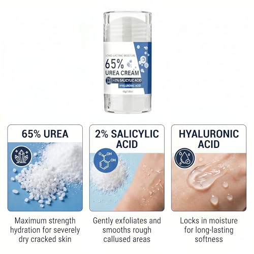 Grospe 65% Urea Foot Cream Stick with Salicylic Acid, 1.58 Oz