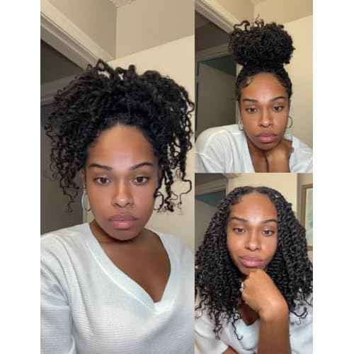 Style Icon 1 Bundle Afro Kinkys Bulk Human Hair (16", Natural Black) - Twist Braids - Kinky Curly Extensions - Dreadlocks - Loc Braiding Hair