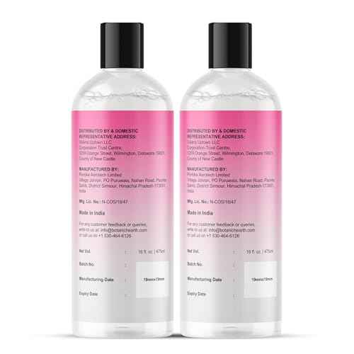 Botanic Hearth Micellar Water | Gently Cleanses, Makeup Remover With Dual|Phase Formula, Pack Of 2 (16 Fl Oz Each) | Suitable For All Skin Types