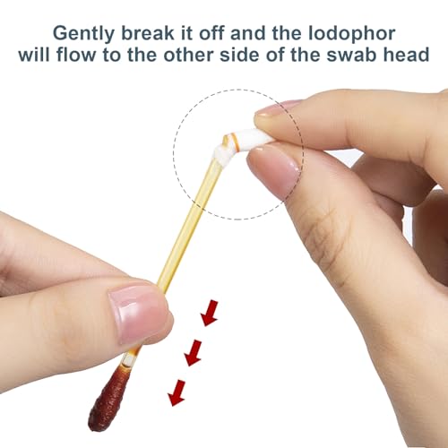 Iodine Cotton Swabs, Individually Wrapped (100 Pack)