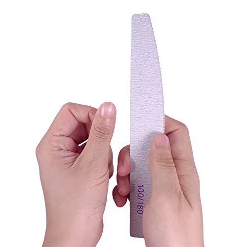 Nail File and Buffer Set - 10 Pcs Double Sided Emery Boards & Buffing Blocks for Natural & Acrylic Nails